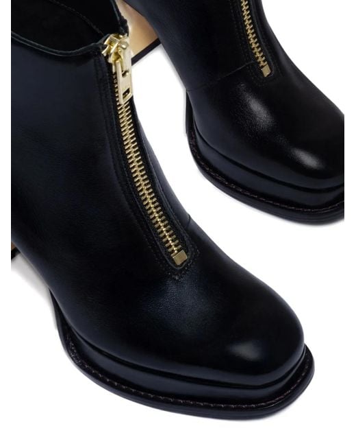 Bernardo Black 95Mm Mafalda Zip-Front Platform Boots