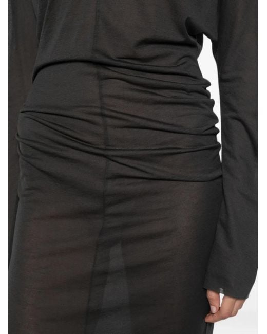 Soeur Gray Lola Ruched Maxi Dress