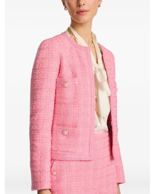 WEILL PARIS Pink Tweed Braid Jacket