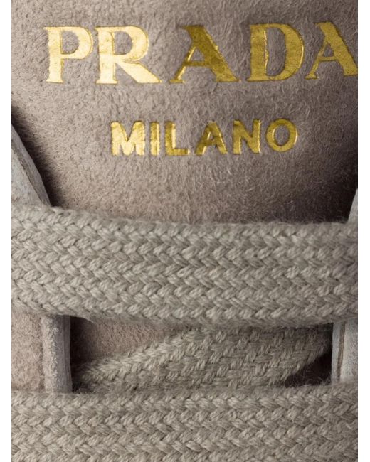 メンズ Prada スエード スニーカー Gray