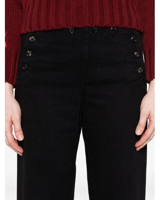 Bode Black Button-Detailed Jeans