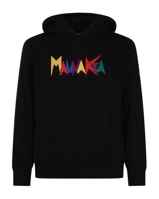 Mauna Kea Black Logo-Patch Hoodie for men