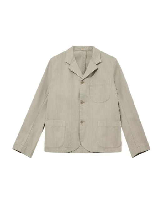 TAIGA TAKAHASHI White Sack Striped Blazer for men
