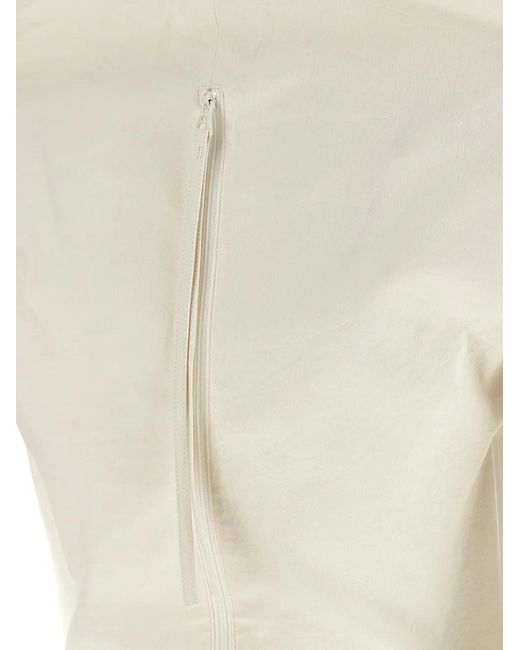 Issey Miyake White Allow Structured Top