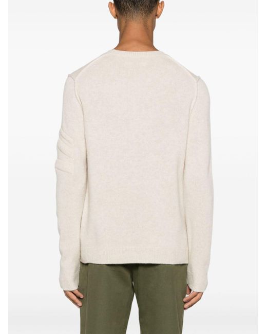 Zadig & Voltaire Kennedy Kaschmirpullover mit Rundhalsausschnitt in Natural für Herren