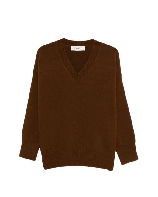 Rohe Brown V-Neck Knitted Sweater