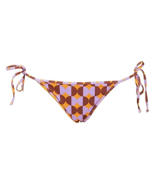 LaDoubleJ Red Bas De Bikini À Bonnets Triangles