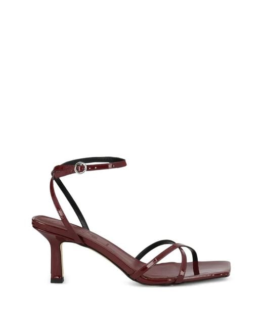 Aeyde White Maevve Leather Strappy Sandals