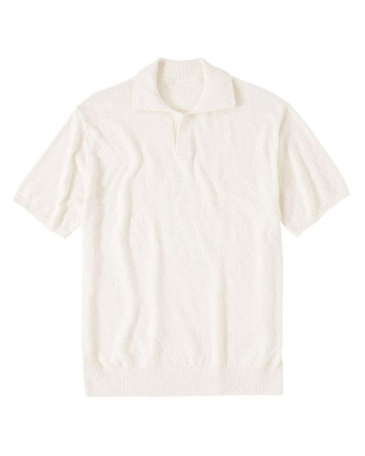 Closed Fein gestricktes Poloshirt in White für Herren
