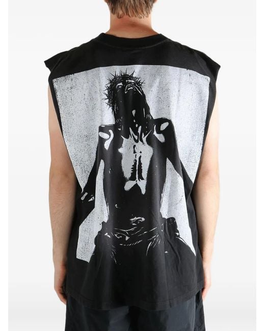 HELLSTAR Black Graphic-Print T-Shirt for men
