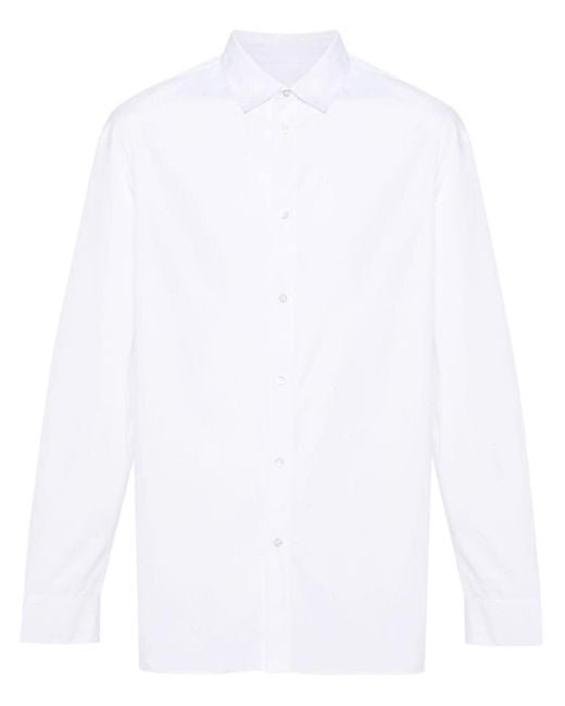 Jil Sander White Spread-collar Poplin Shirt for men