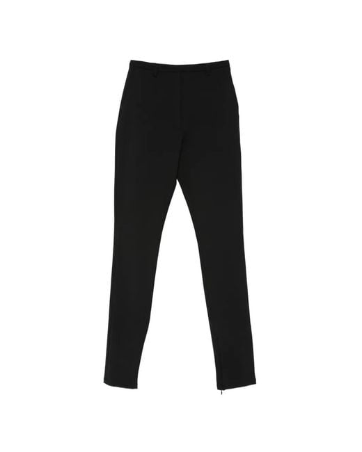 Thelatest Black Carola Zip-Cuff Trousers
