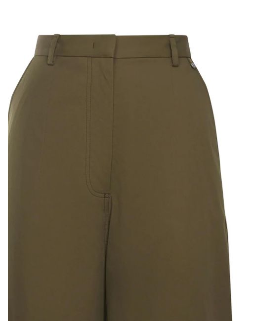 Herno Green Straight Trousers