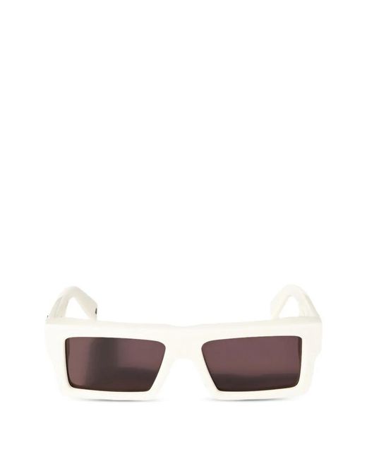 Off-White c/o Virgil Abloh White Oregon Rectangle-Frame Sunglasses