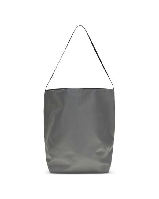 Valesque Gray Satin Bucket Bag