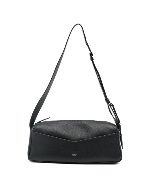 Max Mara Black Calf Leather Mxaskippers