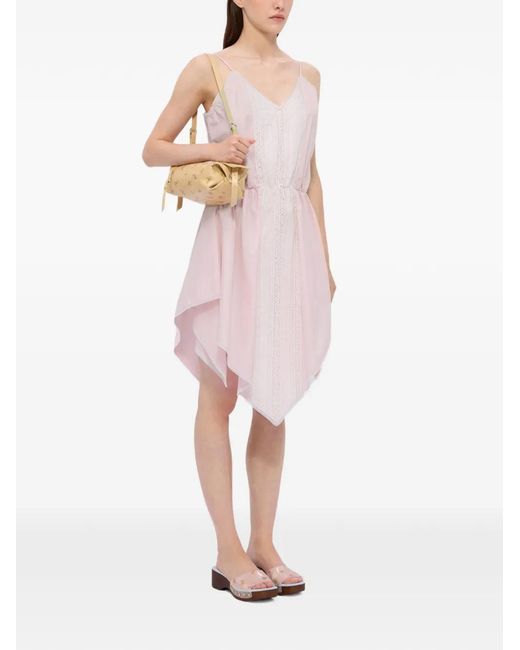 MSGM Pink Robe Courte Imprimée