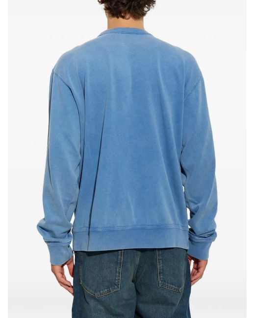 Isabel Marant Blue Mikoy Logo Sweatshirt for men