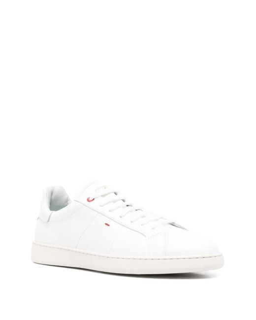 Kiton White Leather Sneakers for men