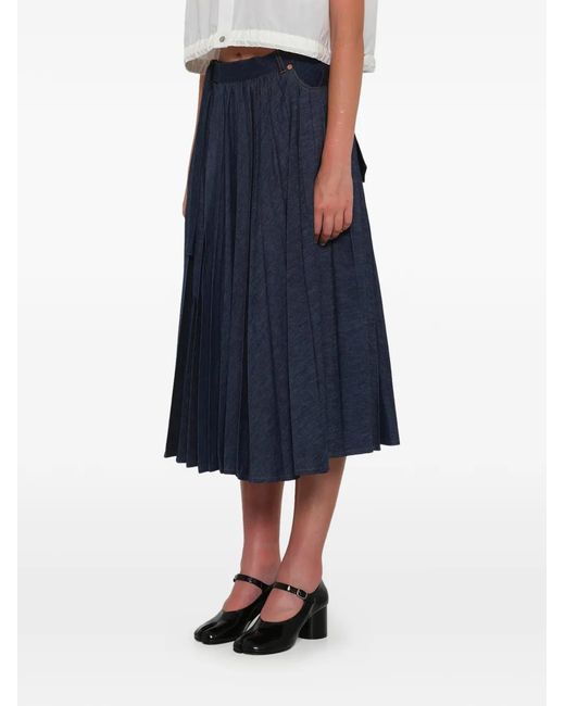 Sacai Blue Denim Skirt