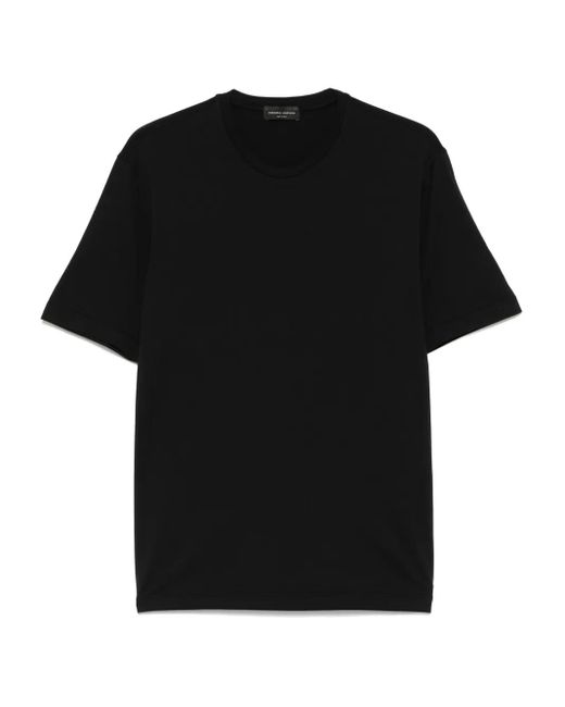 メンズ Roberto Collina コットン Tシャツ Black