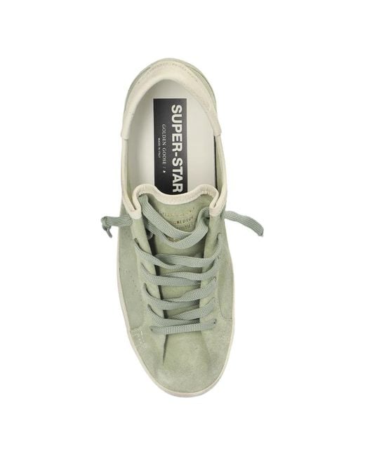 Golden Goose Deluxe Brand Green Baskets Super-Star En Daim