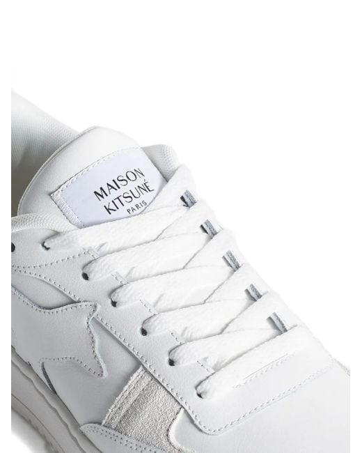 Maison Kitsuné White Logo-Detail Sneakers