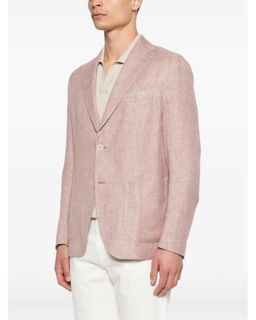 Eleventy Pink Buttoned Blazer for men