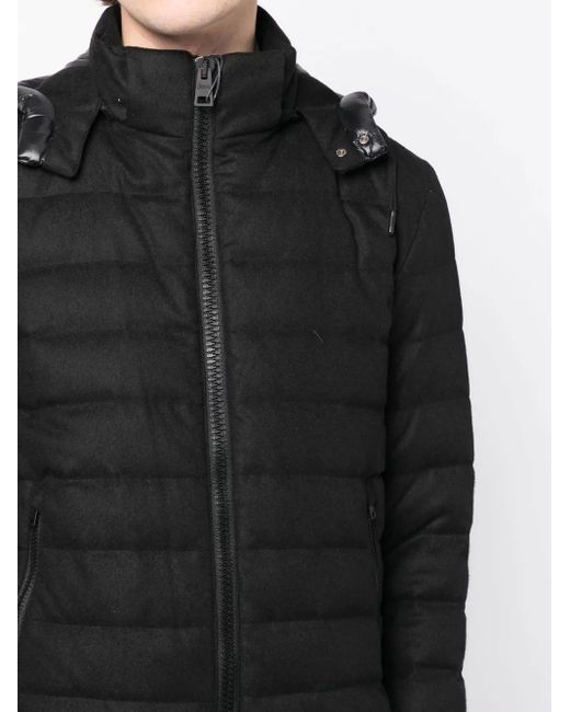 Herno Black Quilted-Finish Padded Jacket for men