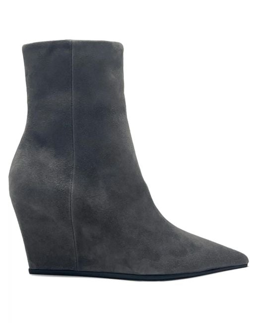 Vic Matié Black Suede Wedge Boots