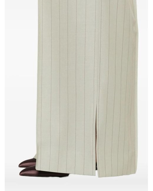 Jil Sander Gray Pinstripe Trousers