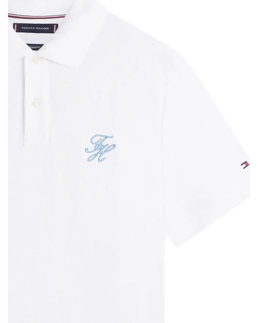 Tommy Hilfiger White Regular Script Polo for men