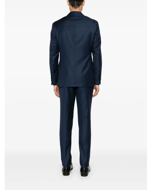 Canali Blue Single-Breasted Suit for men