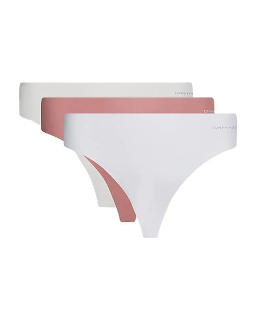 Tommy Hilfiger Pink Logo-Print Briefs (Pack Of Three)