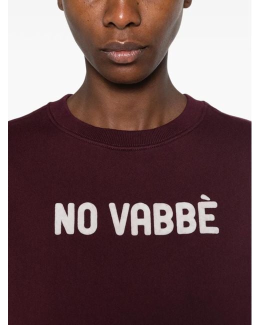 Mc2 Saint Barth Purple Slogan-Print Cotton Sweatshirt