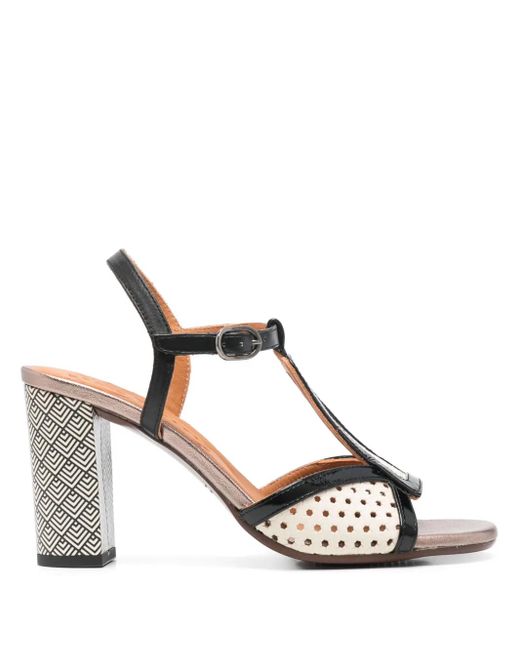 Sandalias Bechill con tacón de 80 mm Chie Mihara de color Metallic