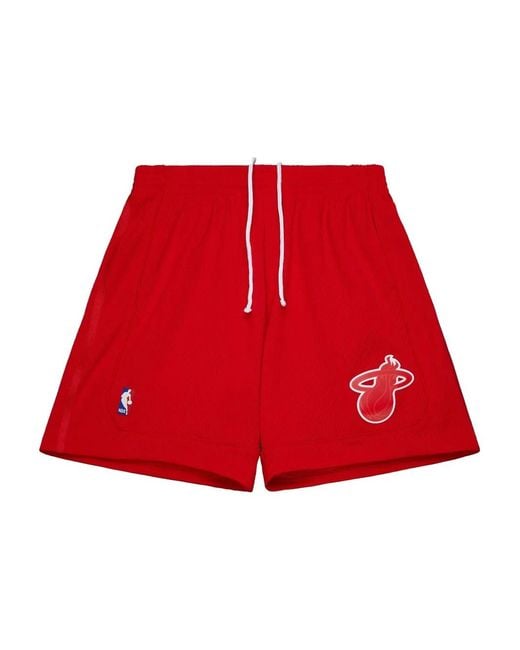 Mitchell & Ness Red Miami Heat 2012 Shorts for men