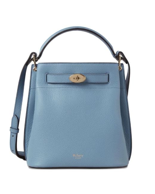 Mulberry Blue Bucket Twist-Lock Satchel