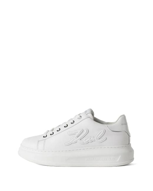 Karl Lagerfeld White Kapri Signia Low-Top Sneakers