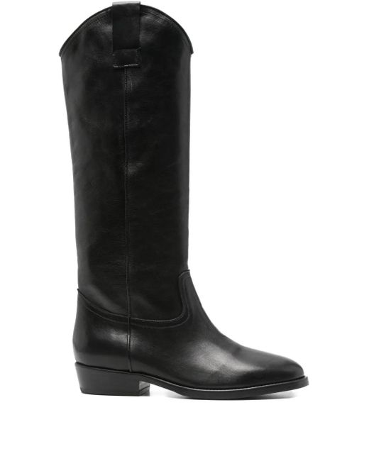 CURIOSITÉ Black 30Mm Leather Knee-High Boots