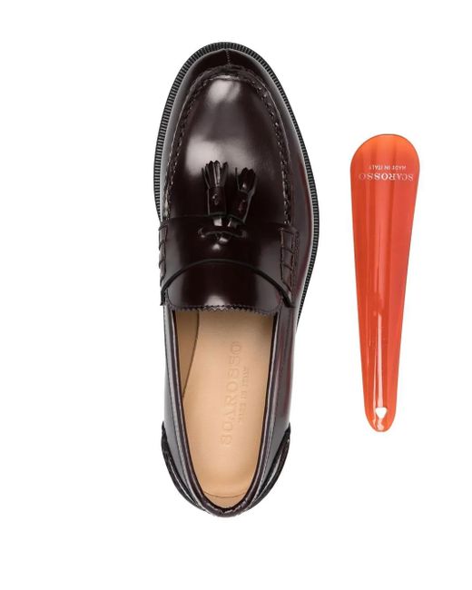 Scarosso Black Slip-On Loafers