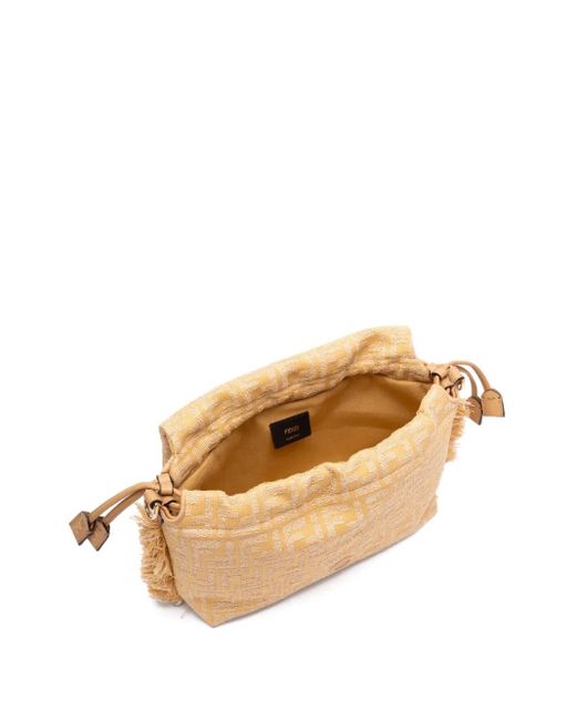 Fendi Brown Medium Mamma Baguette Fringed Shoulder Bag