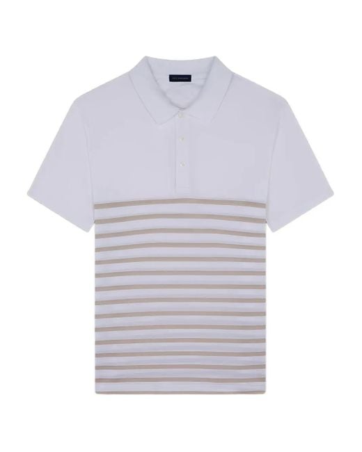 Polo A Righe di Paul & Shark in White da Uomo