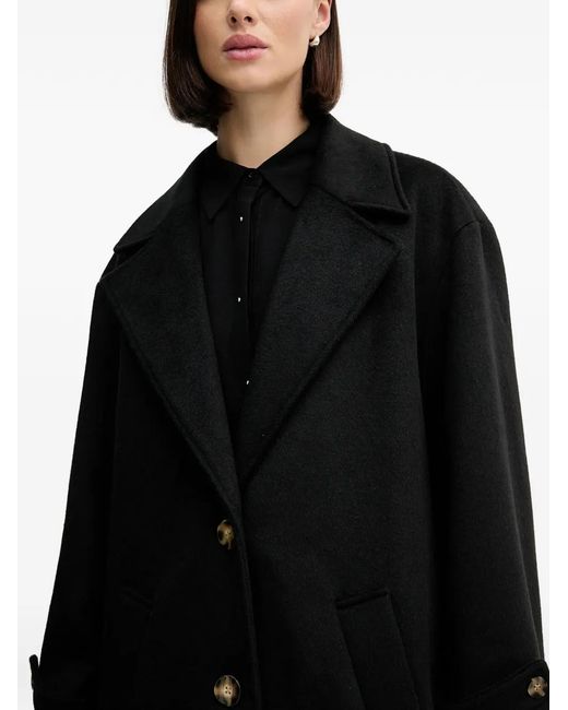 Pedro Del Hierro Madrid Black Buttoned Coat