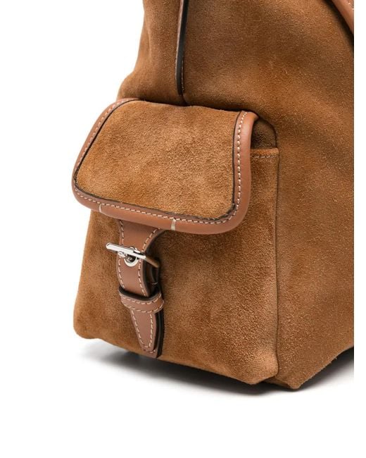 Tod's Brown Tim Zaino T Timeless Leather Backpack