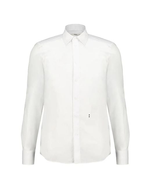 Fendi White Cotton Shirt for men