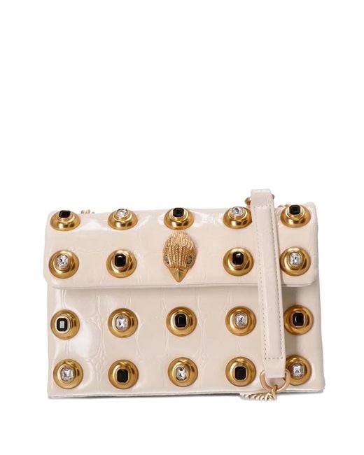 Kurt Geiger Natural Logo-Embellished Satchel Bag