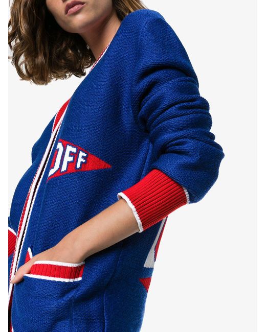 off white flag cardigan