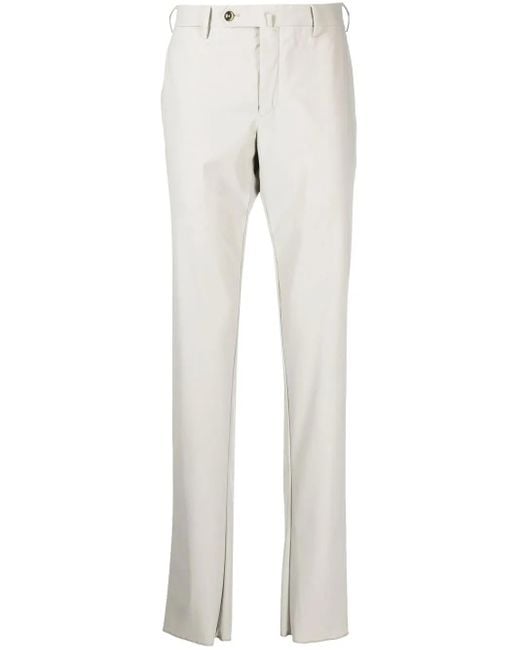 PT Torino Gray Plain Stretch-Design Chinos for men