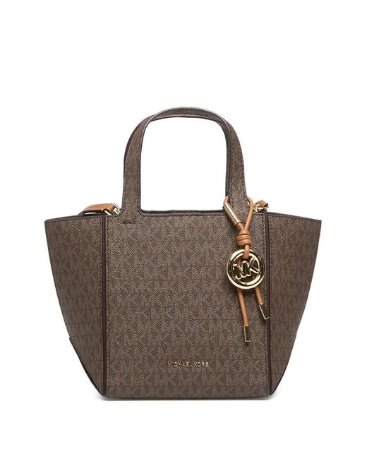 Michael Kors Brown Sac Cabas À Motif Monogrammé